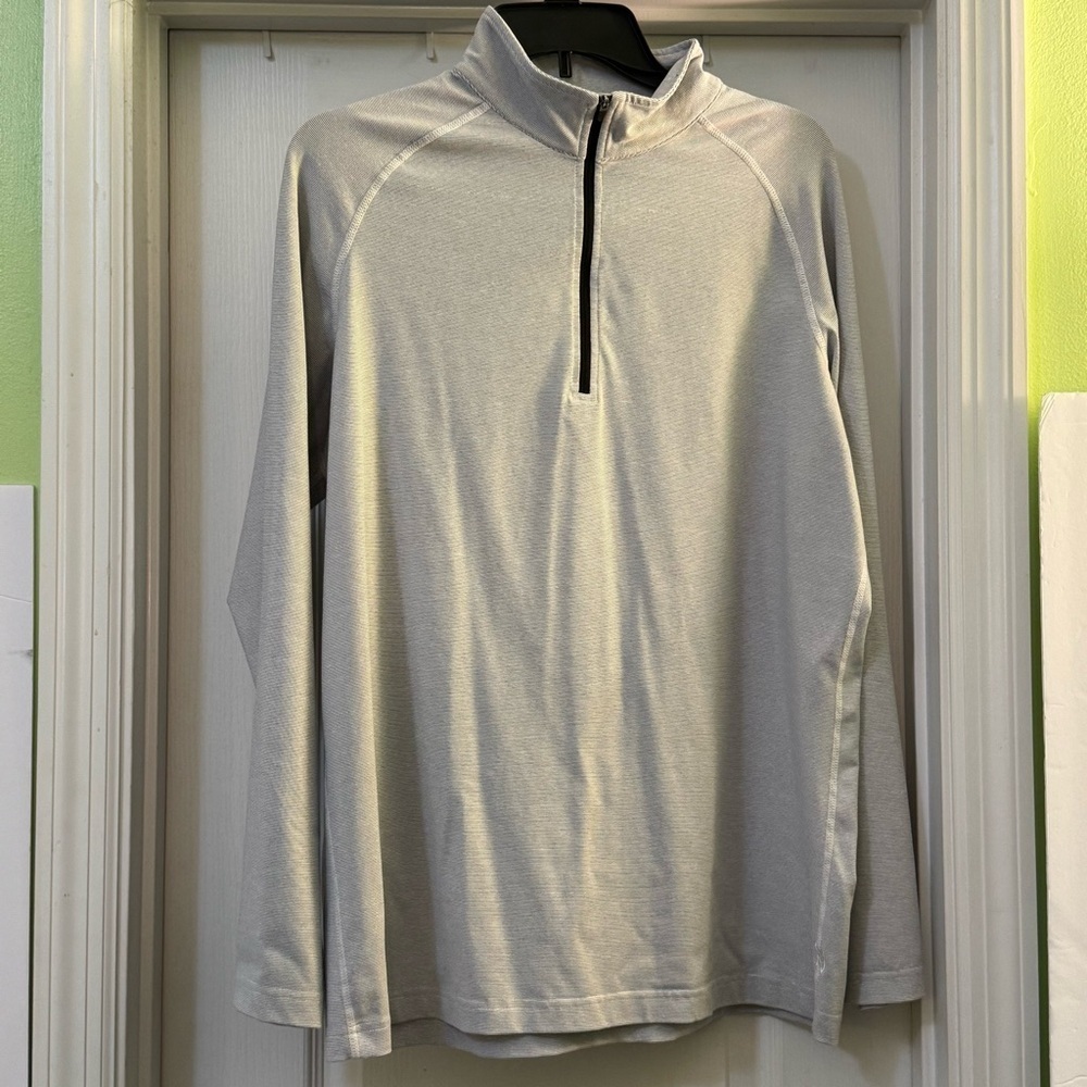 Zyia Active Long Sleeve Quarer Zip Mock Neck Pull Over Top